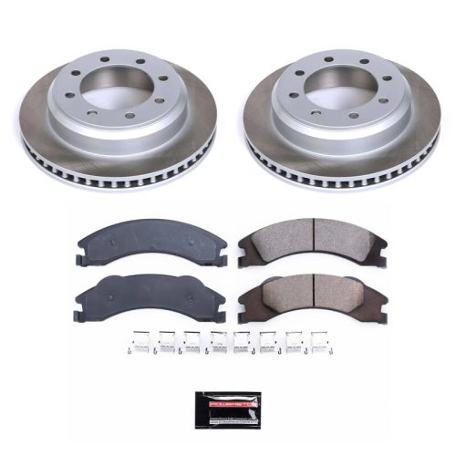 2008-2009 Ford E-150, E-250, E-350 Super Duty Rear Semi-Coated Rotor Brake Assembly - Premium Replacement