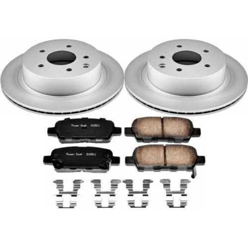 2014-2017 Nissan Juke Rear PowerStop Z17 Evolution Geomet Coated Brake Rotor and Ceramic Pad Assembly - Premium Replacement