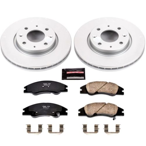 2004-2005 Kia Spectra Front Z17 Evolution Geomet Coated Brake Rotor and Ceramic Pad Assembly - Premium Replacement