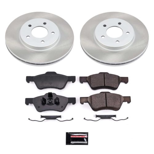 2008-2010 Ford Escape, 2008-2010 Mercury Mariner, 2009-2010 Mazda Tribute Front Semi-Coated Rotor Brake Assembly - Premium Replacement