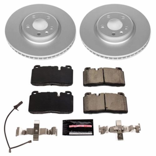 2013 Audi Q5 Front Z23 Evolution Sport Coated Brake Rotor and Carbon-Fiber Ceramic Brake Pads - Heavy-Duty Replacement for European Vehicles