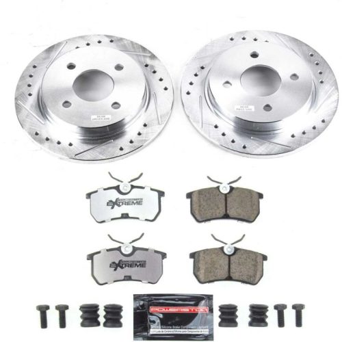 2002-2016 Ford Focus, 2014-2016 Ford Fiesta Rear Z26 Street Warrior Brake Upgrade Kit - Premium Heavy Duty Drilled & Slotted Performance Brake System