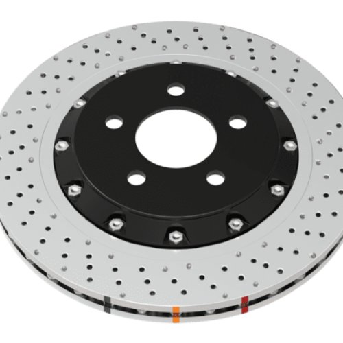 DBA 5000 Series Front 2-Piece Drilled Rotor for Subaru WRX 2018-21 - Premium Replacement