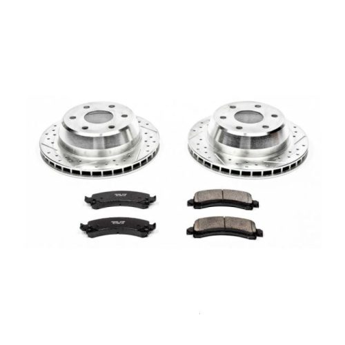 2003-2005 Chevrolet Express 1500 / GMC Savana 1500 Heavy-Duty Rear Brake Discs and Carbon-Fiber Ceramic Brake Pads - Premium Replacement