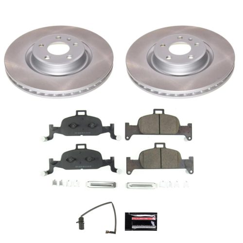 2017-2018 Audi A4, A5 Quattro & Allroad Front Semi-Coated Rotor Brake Assembly - Heavy-Duty Reliable Replacement by PowerStop Part SC7648