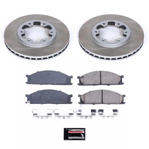 1990-1995 Nissan Pathfinder Front Semi-Coated Rotor Brake Assembly - Premium Replacement