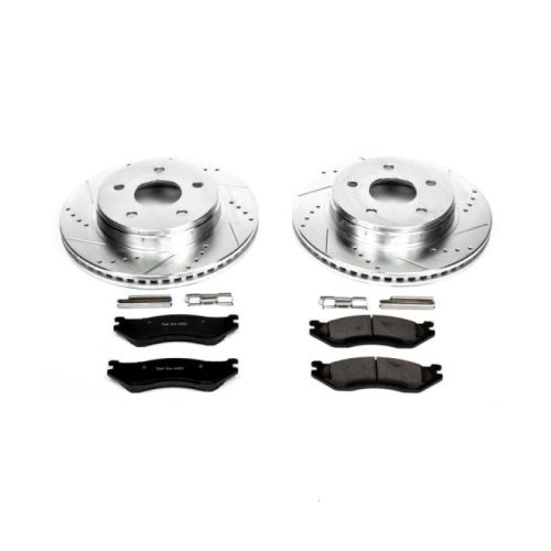 2003-2005 Dodge Ram 1500 Front Brake Rotor and Carbon-Fiber Ceramic Brake Pad Upgrade - Heavy-Duty Performance