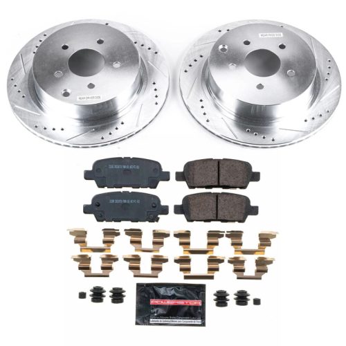 2009 Infiniti FX35 Rear Brake Rotor and Carbon-Fiber Ceramic Brake Pads Upgrade - Premium Heavy-Duty Performance