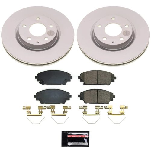 2020-2023 Mazda CX-30 Front Z17 Coated Brake Rotor and Ceramic Brake Pad Assembly - Premium Replacement