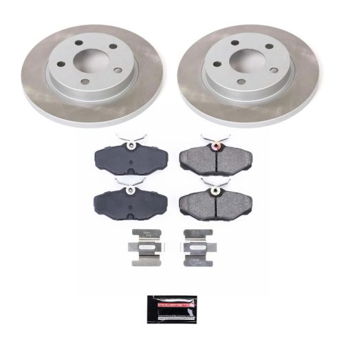 1995-2002 Lincoln Continental, 1995-1997 Mercury Sable Rear Semi-Coated Brake Rotor Assembly with Ceramic Brake Pads - Premium Replacement