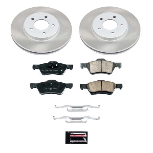 2009-2010 Ford Escape, 2009-2010 Mazda Tribute, 2009-2010 Mercury Mariner Front Semi-Coated Rotor Brake Assembly - Premium Replacement
