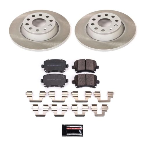 2006-2009 Audi A3 Quattro & Volkswagen Passat Rear Semi-Coated Rotor Brake Assembly - Premium Replacement