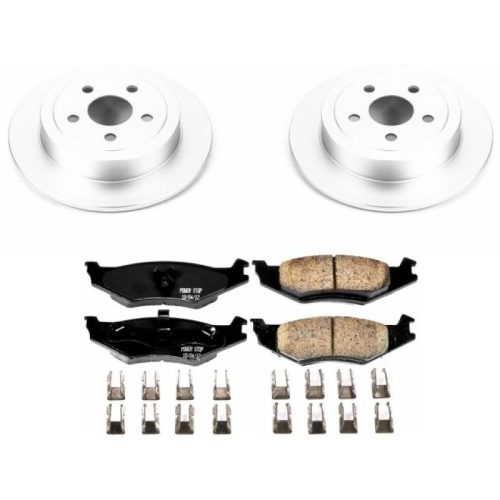 1996-2002 Plymouth Breeze & Dodge Stratus Rear Power Stop Z17 Evolution Geomet Coated Brake Rotor and Ceramic Pad Assembly - Premium Replacement