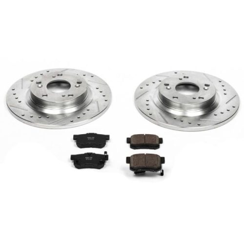2000-2009 Honda S2000 Rear Z23 Evolution Sport Brake Upgrade Kit - Premium Heavy-Duty Performance with Drilled & Slotted Rotors and Carbon-Fiber Ceramic Pads