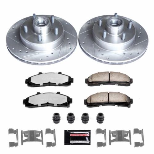 1995-1997 Ford Ranger Front Z36 Truck & Tow Brake Upgrade Kit - Heavy Duty Drilled & Slotted Rotors with Carbon-Fiber Ceramic Brake Pads - Premium Replacement