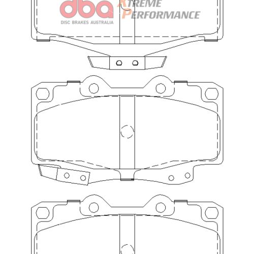 DBA XP Performance Front Brake Pads for Toyota 4Runner 1998-2002 - Heavy-Duty Friction and High Initial Bite Replacement - Image 2