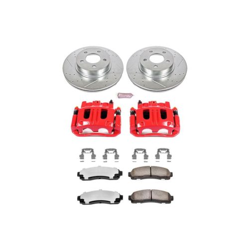 2003-2005 Ford Explorer Sport Trac Front Z36 Truck & Tow Brake Upgrade Kit with Drilled & Slotted Rotors - Premium Replacement