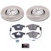 2005-2008 Audi A4 Quattro Front Semi-Coated Rotor Brake Assembly - Premium Replacement