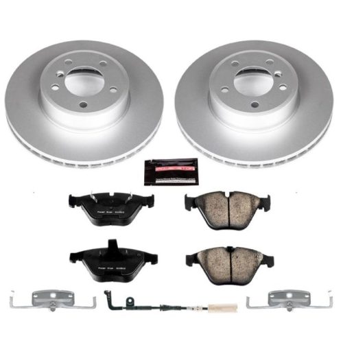 2006-2009 BMW 525i, 2006-2008 BMW 528i, 2006-2007 BMW 530i, 2007-2008 BMW 530xi Front Brake Rotor and Pad Assembly - Premium Heavy-Duty Replacement