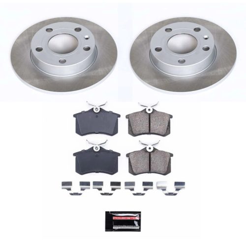 2002-2004 Audi A4 Quattro Rear Semi-Coated Rotor Brake Assembly - Premium Replacement