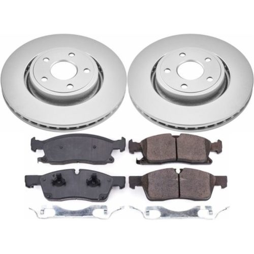 2016-2017 Jeep Grand Cherokee Front Z17 Evolution Geomet Coated Brake Rotor and Ceramic Pad Assembly - Premium Replacement