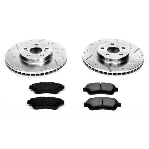 1994-1999 Toyota Celica Front Brake Upgrade Kit with Drilled & Slotted Rotors and Carbon-Fiber Ceramic Pads - Premium Replacement
