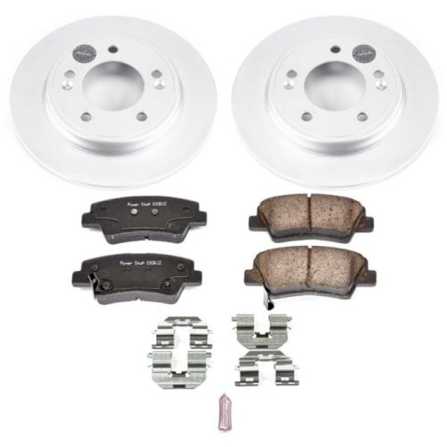 2017-2018 Kia Niro & Hyundai Elantra Rear PowerStop Z17 Evolution Geomet Coated Brake Rotor & Ceramic Pad Assembly - Premium Replacement