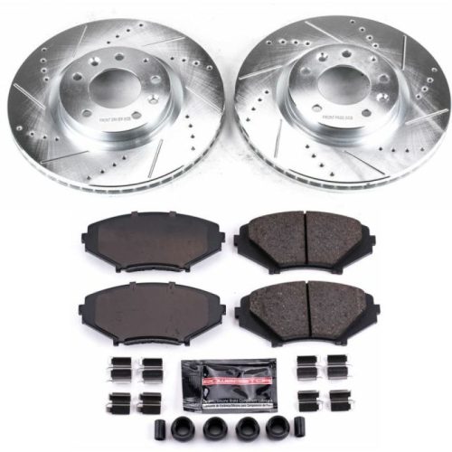 2004-2008 Mazda RX-8 Front Brake Rotor and Carbon-Fiber Ceramic Brake Pads Upgrade - Heavy-Duty Performance and Towing Reliability