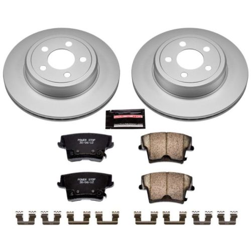 2006-2013 Dodge Challenger, Charger, Magnum Rear Z17 Evolution Geomet Coated Brake Rotor Assembly - Premium Replacement