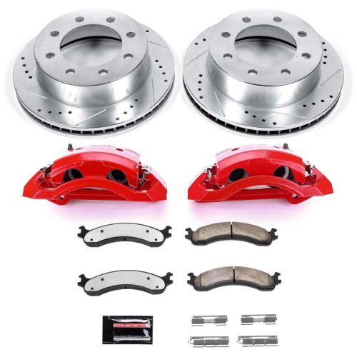 2000-2002 Dodge Ram 2500/3500 Front Z36 Truck & Tow Brake Upgrade Kit with Drilled & Slotted Rotors - Premium Heavy-Duty Replacement