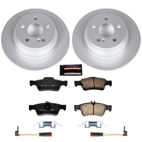 2004-2009 Mercedes-Benz E320 & E500 Rear Z23 Evolution Sport Coated Brake Kit - Heavy-Duty Replacement for Enhanced Towing and Performance