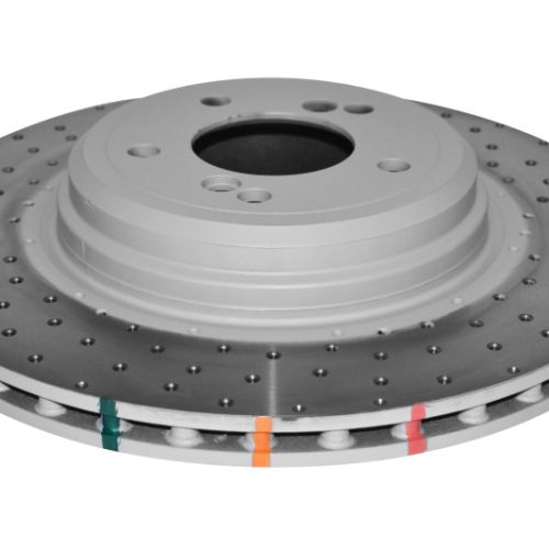 DBA 4000 Series XD Rear Slotted and Dimpled Brake Rotor - Fit for 2008-12 BMW M3 and 2011-12 BMW 1 Series M - Premium Replacement