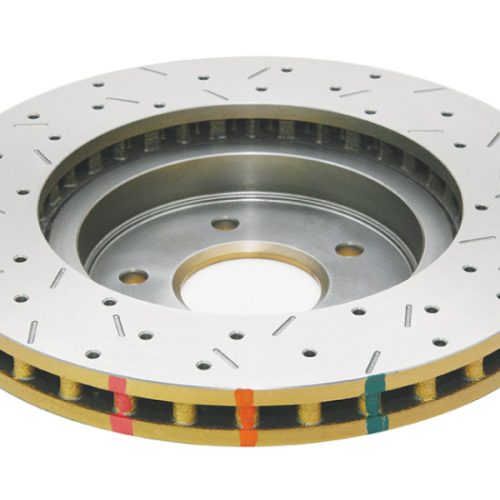 DBA 4000 Series Cross Drilled and Slotted Front Rotor for Nissan Skyline R34 GTT (1998 and Up) - Heavy-Duty Replacement Brake Disc - Image 7