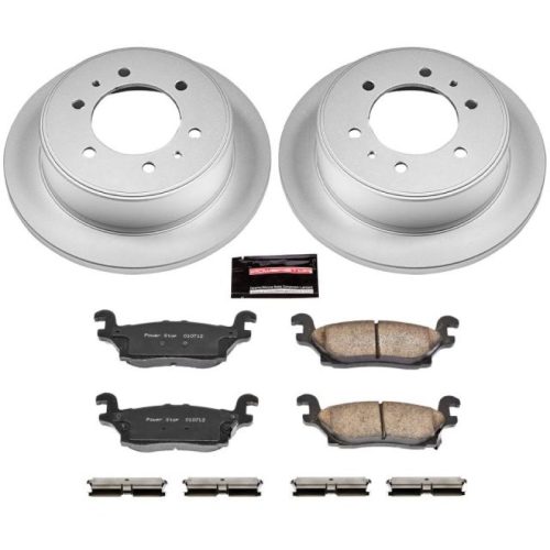 2006-2010 Hummer H3 Rear PowerStop Z17 Evolution Geomet Coated Brake Rotor & Ceramic Pad Assembly - Premium Replacement