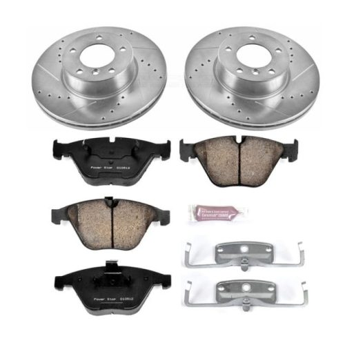 2008-2010 BMW 328i Front Brake Rotor and High-Performance Carbon-Fiber Ceramic Brake Pads - Premium Replacement
