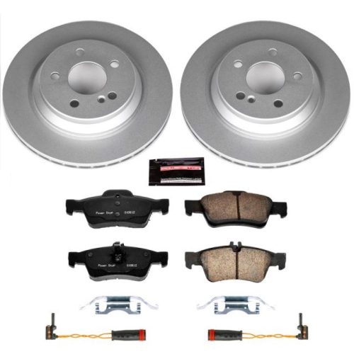 2003-2006 Mercedes-Benz S500 Rear Z23 Evolution Sport Coated Brake Rotor and Carbon-Fiber Ceramic Brake Pad Assembly - Premium Replacement