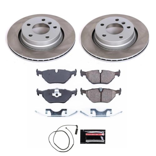 2000-2006 BMW 3 Series Rear Semi-Coated Rotor Brake Assembly - Premium Replacement