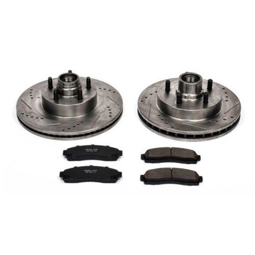 2001-2005 Ford Explorer Sport Front Z23 Evolution Sport Brake Kit - Premium Heavy-Duty Upgrade with Drilled & Slotted Rotors and Carbon-Fiber Ceramic Pads