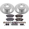 2013-2017 Lexus GS350 Rear PowerStop Z23 Evolution Sport Brake Kit - Premium Drilled & Slotted Rotor and Carbon-Fiber Ceramic Brake Pads Upgrade