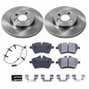 2007-2008 Mini Cooper Front Heavy-Duty Brake Rotor and High-Performance Brake Pad Assembly - Premium Replacement