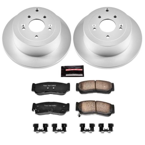 2007-2009 Hyundai Santa Fe Rear Brake Rotor and Pad Assembly - Geomet Coated Premium Replacement for Heavy-Duty Fleet Use