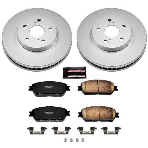 2005-2007 Toyota Avalon Front Disc Brake Kit with Geomet Coated Rotors and Low-Dust Ceramic Pads - Premium Replacement