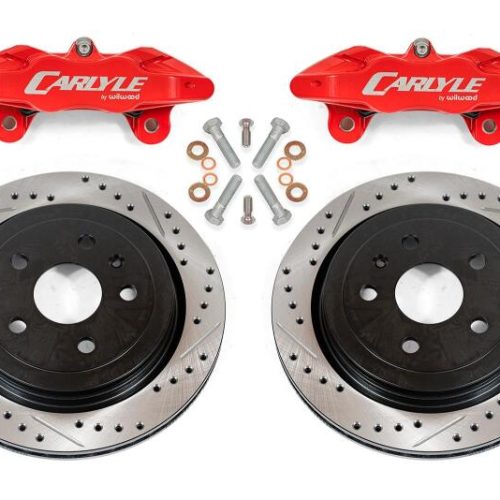 2014-2017 Chevrolet SS Heavy-Duty Brake Conversion Kit with Drilled & Slotted Rotors and Red Calipers - Premium Replacement