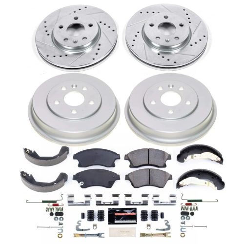 2020-2022 Cadillac CT4 Front Z26 Street Warrior Brake Upgrade Kit - Heavy-Duty Drilled & Slotted Rotors with Carbon-Fiber Ceramic Pads - Premium Replacement