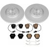 2000-2004 Audi A6 Quattro & S6 Front Z23 Evolution Sport Coated Brake Rotor & Carbon-Fiber Ceramic Pad Assembly - Premium Replacement