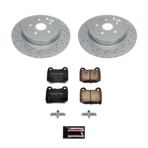 2021 Subaru WRX Rear Z17 Coated Brake Rotor and Ceramic Brake Pad Assembly - Heavy-Duty Fleet Replacement
