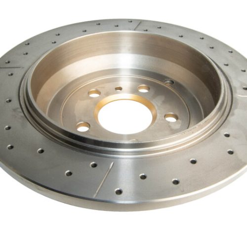 DBA X Gold Street Series Rear Drilled and Slotted Rotor for Mercedes-Benz GL, ML, R-Class 2010-11 - Premium Replacement - Image 3