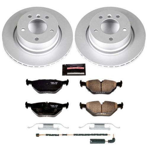 2004-2008 BMW Z4 Rear PowerStop Z23 Evolution Sport Coated Brake Kit with Drilled and Slotted Rotors - Premium Replacement