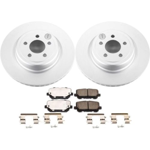 2014-2018 Dodge Charger Rear Z17 Evolution Geomet Coated Brake Rotor & Ceramic Pad Assembly - Premium Replacement