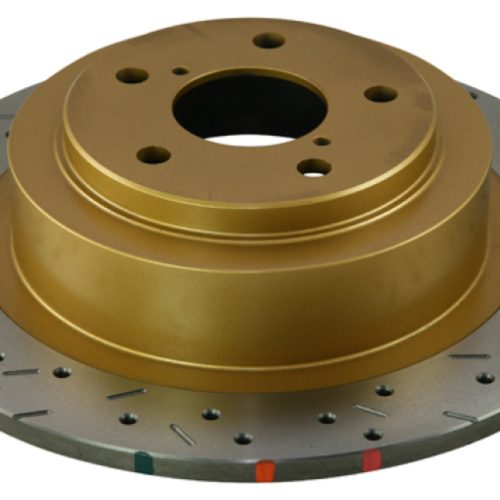 DBA 4000 Series Rear Drilled and Slotted Rotor for Subaru Impreza and Baja 2001-05 - Premium Replacement